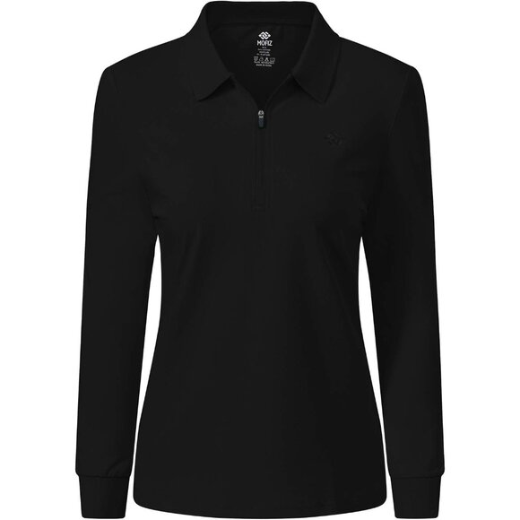 Tops - Women's Long Sleeve Golf Polo Shirt Slim Fit Quick Dry Casual Sports Tee